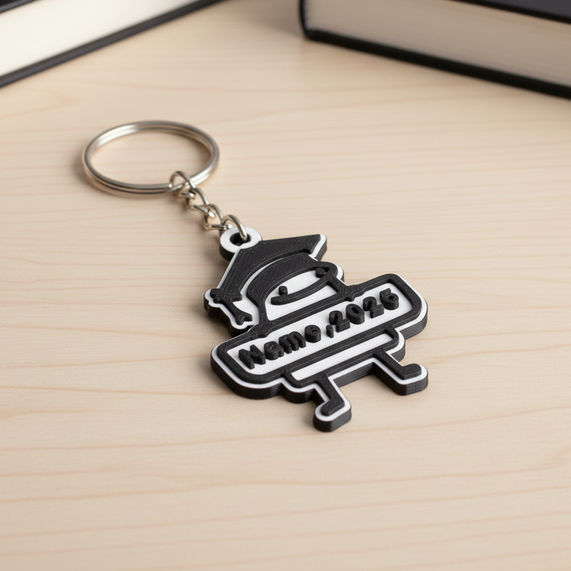 Grad Character Keychain