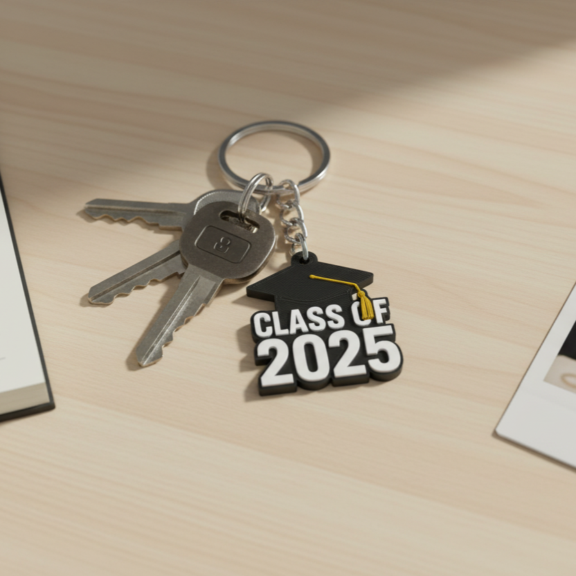 '25 Grad Keychain