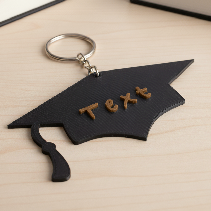 Grad Cap Keychain