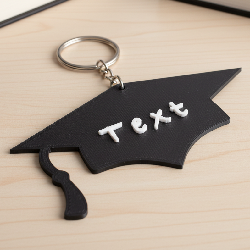 Grad Cap Keychain