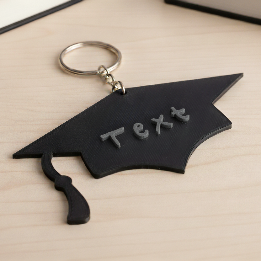 Grad Cap Keychain
