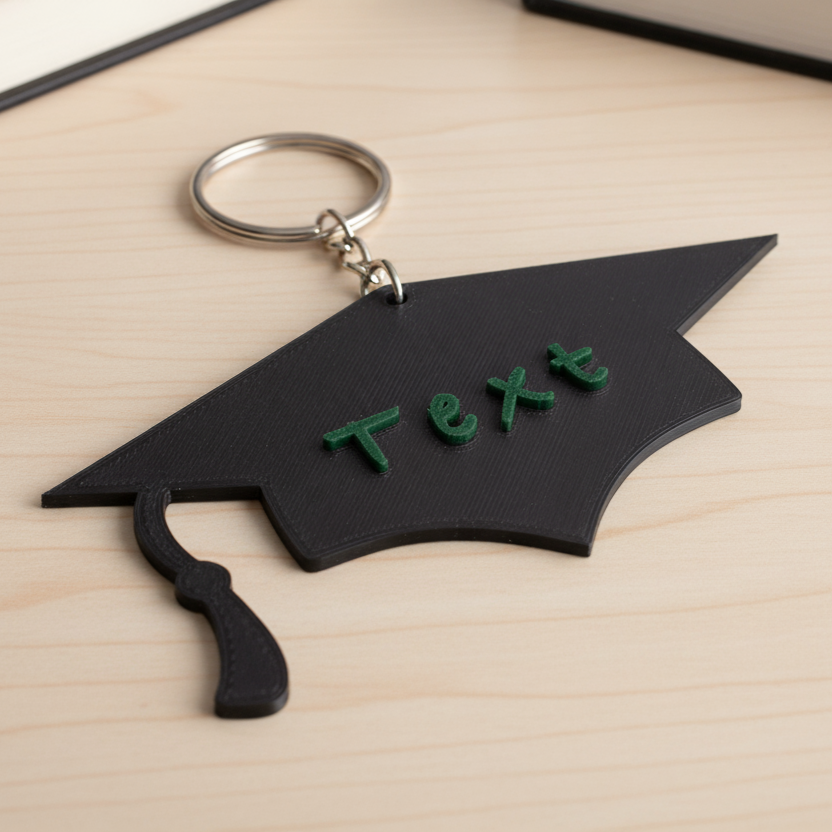Grad Cap Keychain