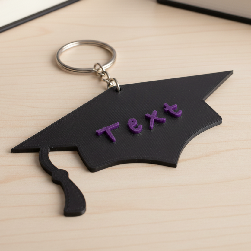 Grad Cap Keychain